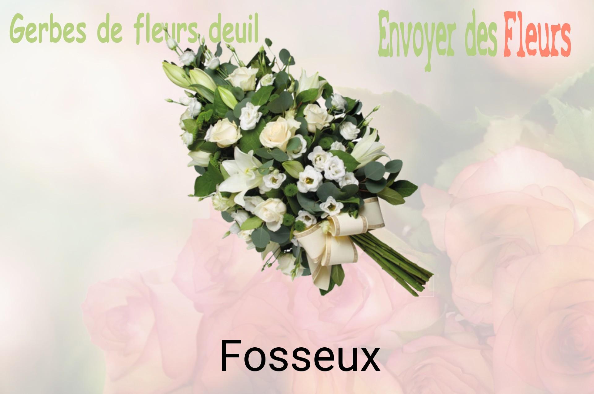 Gerbe de fleurs de deuil livrée à Fosseux